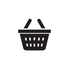 shopping basket icon Simple thin line logo