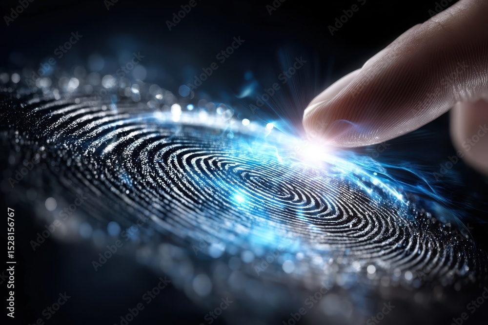 Poster exploring the connection between technology and identity through digital fingerprinting