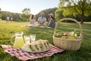 Summer Picnic Sandwiches, Lemonade, and Sunshine