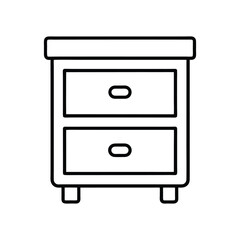 Chest of Drawers Isolated on White Background – Modern Storage Furniture