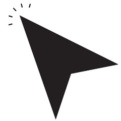 cursor arrow icon, computer mouse cursor arrow vector icon, flat design best vector cursor arrow illustration 