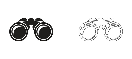 Binocular vector icon