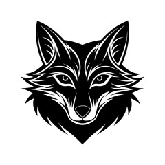 Fototapeta premium fox face face for app logo vector art silhouette