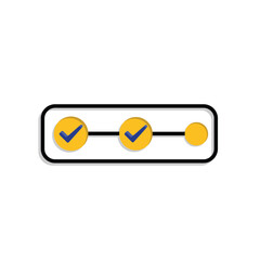 education icon. Course Progress Tracking. Horizontal or circular progress bar with checkmarks. smart, learning, clever. Mixed design style