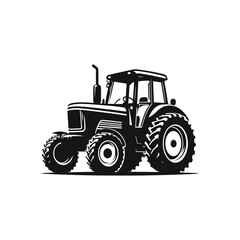 Heavy duty farming tractor isolated vector graphic ideal for decals stickers or agricultural business branding clean and powerful machine design