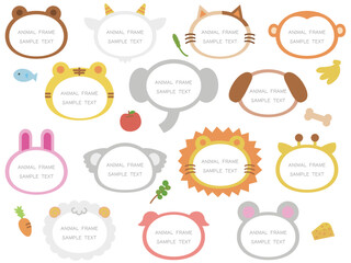 動物の顔フレーム