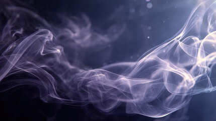 Obraz premium Swirling smoke creates ethereal patterns in dark background