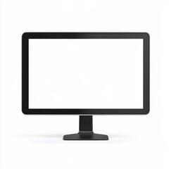 lcd monitor isolated on white
