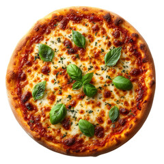 Isolate transparent Pizzas with a Variety of Toppings