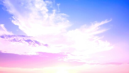Dreamy cotton candy sky with pastel hues blending in an ethereal display