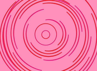 Pink Concentric Circles Background. Vector EPS 10