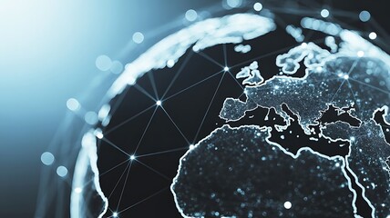 Global network digitalization concept representing communication technology and worldwide connectivity