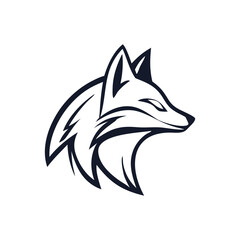 wolf head icon vector art