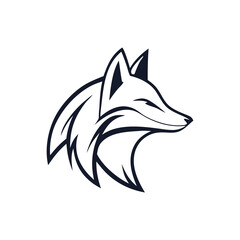 wolf head icon vector art