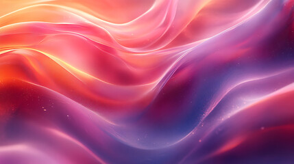 Obraz premium Abstract Fluid Waves of Pink, Orange, and Purple Glowing Energy Background