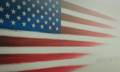 Obraz premium Painted american flag red white and blue stripes texture background