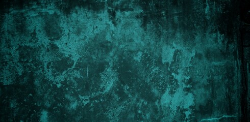 A textured background featuring a deep teal color with a distressed, grunge appearance. The surface shows variations in tone and subtle patterns, creating an abstract and moody aesthetic.