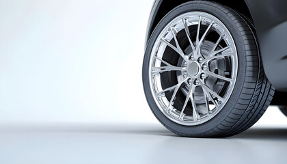 tire at repairing service garage background. Technician man replacing winter and summer tyre for safety road trip. Transportation and automotive maintenance concept