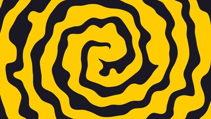 abstract psychedelic background trippy circle black yellow gradient backgrounds circular moving rings create optical illusion  unique illustration 