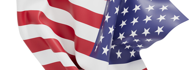 High-quality image of an American flag, perfect for patriotic themes.  Download now!