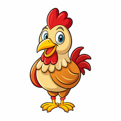 Animal illustration, chicken vector illustration 