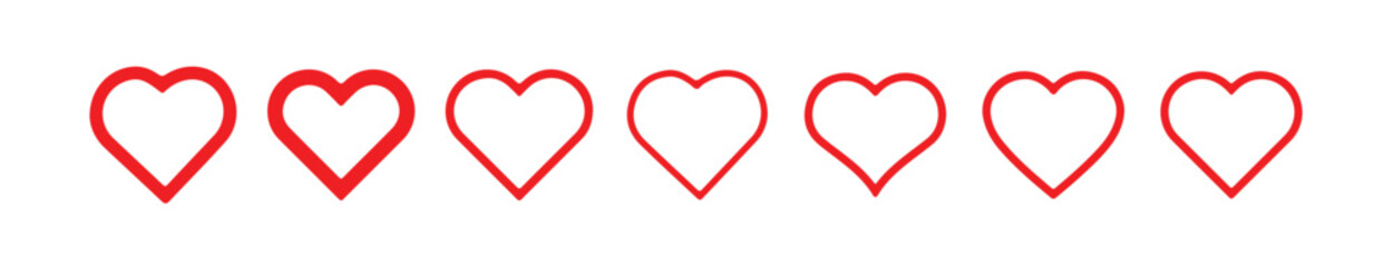 Red love heart icon vector, heart, love, valentine, symbol, romance, vector illustration eps 10.