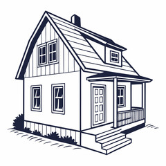 house icon isolated on white