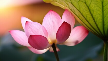 closeup on lotus petal