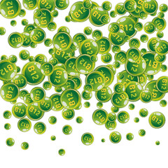 Vitamin B12 messy round pills.