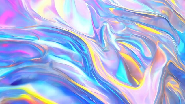 Shiny surface with a very colorful pattern
