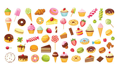 Ice Cream Cones & Toppings vector