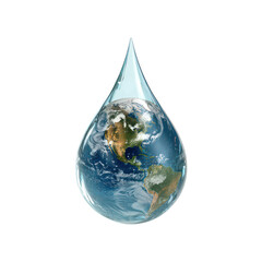 Obraz premium Earth as a water drop conserving our precious planet