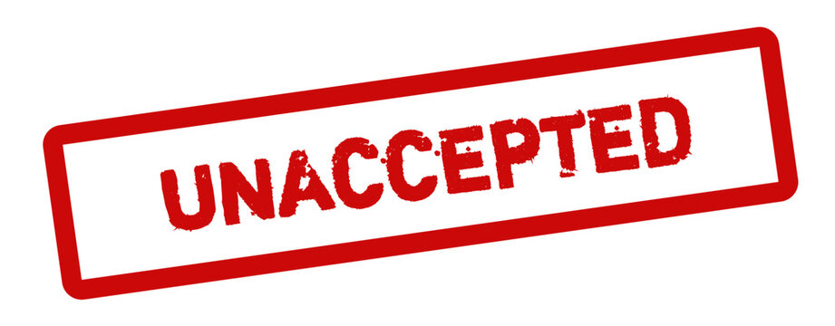 Unaccepted Stamp PNG &ndash; Red Diagonal Rejected Label Transparent