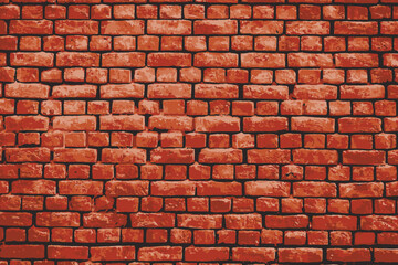 Texture of a red brick wall vector illustration	
