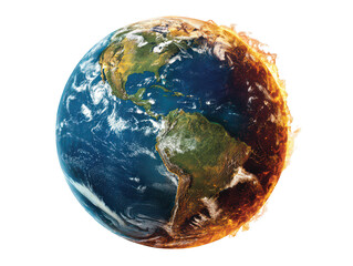 Burning planet earth global warming climate change