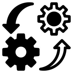 Processing Settings outline mixed color icon