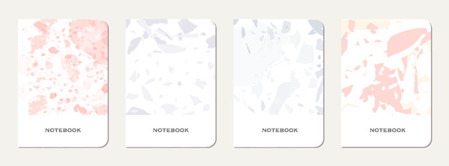 Note book cover design. Terrazzo abstract