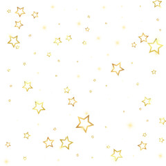 Gold sparkling star confetti.
