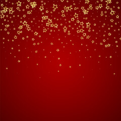 Christmas spirit. Scattered falling stars.