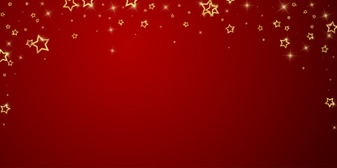 Christmas spirit. Scattered falling stars.