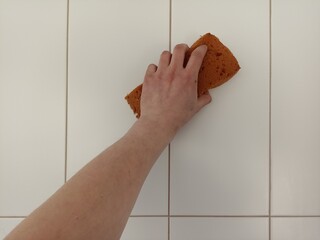 man shaving legs