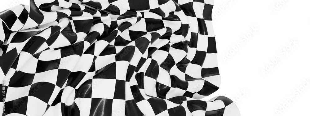 Poster High-resolution image of a black and white checkered flag, perfect for backgrounds or design projects.