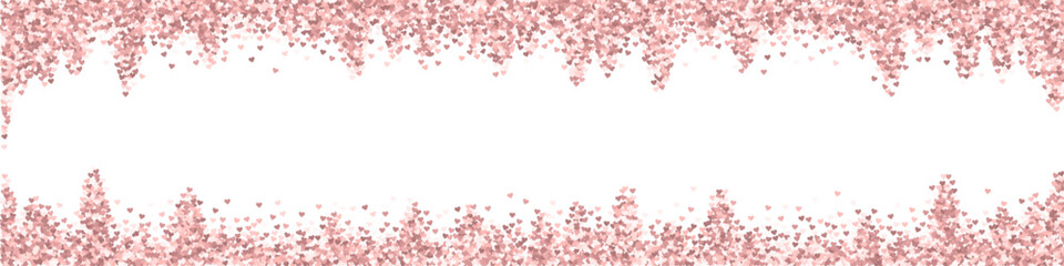 Red hearts scattered on white background.