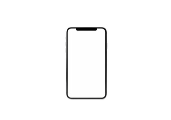 Smartphone Mockup: Blank Screen, Isolated on Black