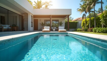 Fototapeta premium swimming pool in hotel resort