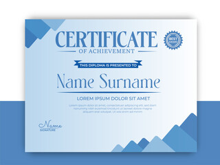 mordant certificate design template banner