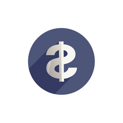 Clean Dollar-Sign Emblem, White on Deep Slate Blue”

“Flat Graphic Currency Symbol on Soft Background”