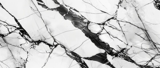 Fototapeta premium Black And White Marble Stone Texture Background