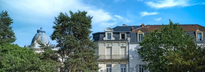 Vichy in France, thermal city, ancient houses in the center
