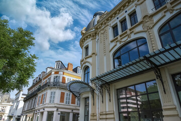 Vichy in France, thermal city, ancient houses in the center
